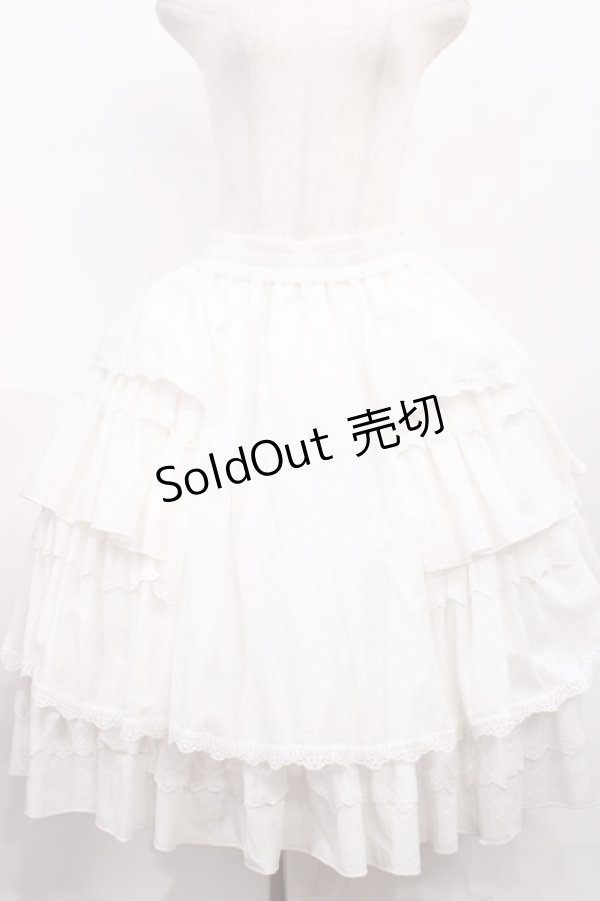 画像1: Hoshibako Works / アイシング・フリル パニエボリュームスカート FREE ホワイト H-25-12-08-1026-LO-SK-NS-ZH (1)