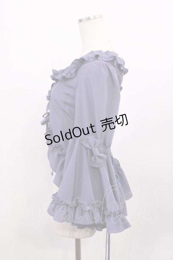 画像2: metamorphose / フリル姫袖ボレロ サイズ1 ブルーグレー H-25-12-08-1028-ME-TO-NS-ZH (2)