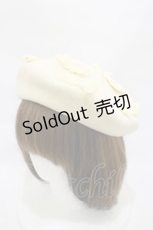 画像: Jane Marple / マルティプルリボンのベレー  アイボリー H-25-12-08-002-JM-AC-KB-ZH