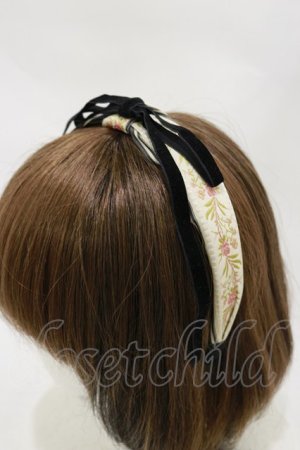 画像: MorunxMuunaStoik / Rose garlandカチューシャ  黒 H-25-12-08-003-EL-AC-KB-ZH