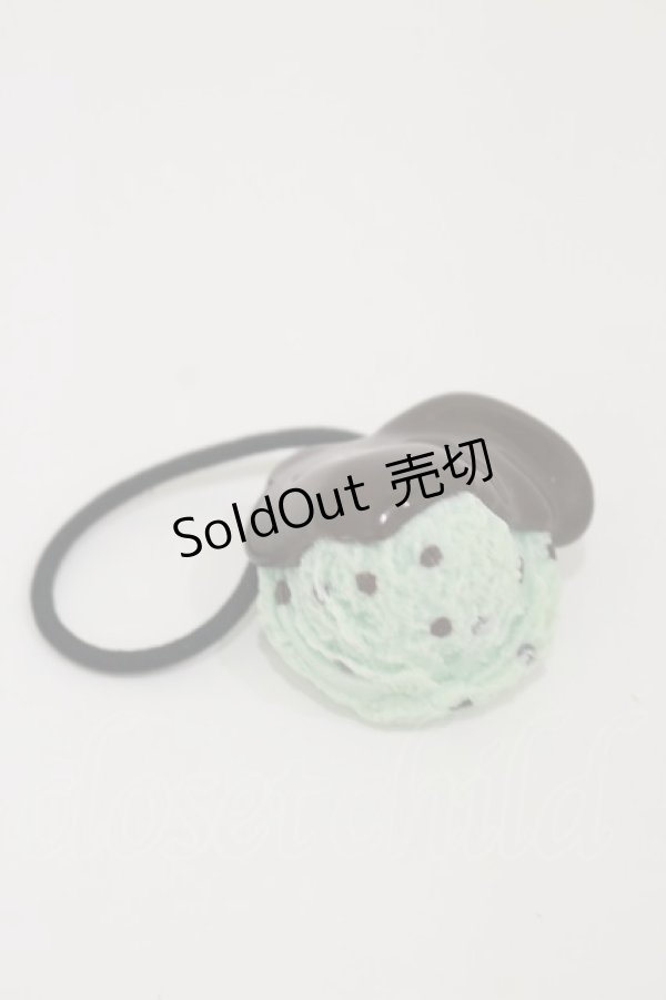 画像1: Q-pot. / Sauced Mint Chocolate Ice Creamヘアゴム  ミントチョコ H-25-12-08-034-QP-AC-KB-ZH (1)