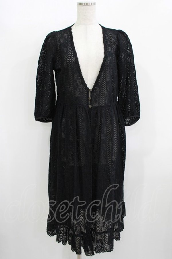 画像1: axes femme / 総レースガウン M ブラック H-25-12-09-029-AX-TO-NS-ZH (1)