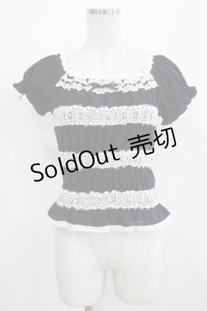 画像: BABY,THE STARS SHINE BRIGHT / 半袖シャーリングカットソー Free ブラック H-25-12-09-036-BA-TO-NS-ZH