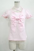 画像1: Angelic Pretty / 乙女サテンリボンカットソー Free ピンク H-25-12-09-037-AP-TO-NS-ZH (1)