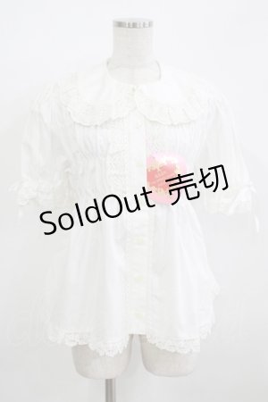 画像: BABY,THE STARS SHINE BRIGHT / 半袖ベビードールブラウス Free オフ白 H-25-12-09-038-BA-BL-NS-ZH