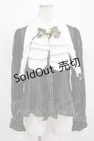 画像: ALICE and the PIRATES / うさぎマジシャンのくるりんブラウス Free ブラック H-25-12-09-039-PA-BL-NS-ZH