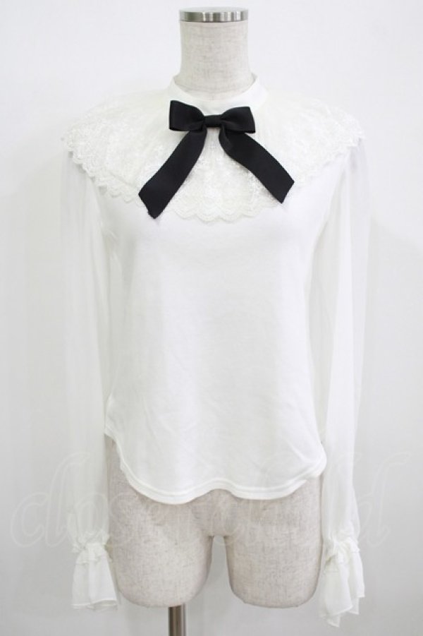 画像1: Angelic Pretty / Dollyレースカラーカットソー Free オフ H-25-12-09-042-AP-TO-NS-ZH (1)