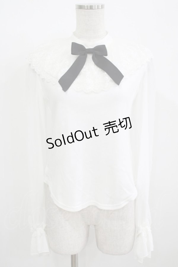 画像1: Angelic Pretty / Dollyレースカラーカットソー Free オフ H-25-12-09-042-AP-TO-NS-ZH (1)