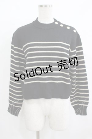 画像: Fi.n.t / フレンチボーダーニットプルオーバー Free BLACK H-25-12-09-045-CA-TO-NS-ZH