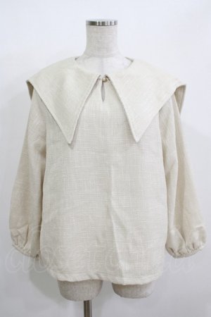 画像: axes femme / 襟付きツイードプルオーバー M 生成り H-25-12-09-047-AX-TO-NS-ZH