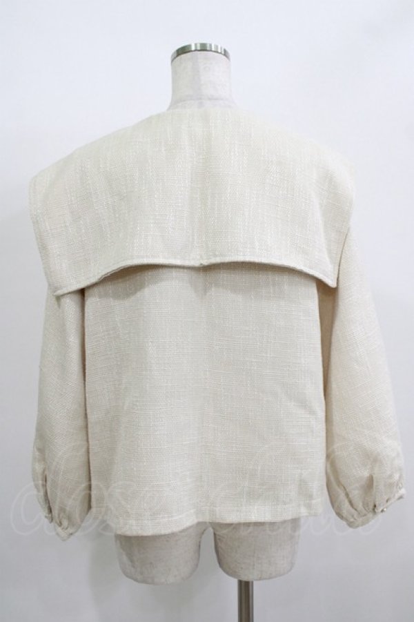 画像3: axes femme / 襟付きツイードプルオーバー M 生成り H-25-12-09-047-AX-TO-NS-ZH (3)