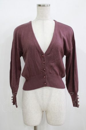 画像: an another angelus / ボリュームスリーブVネックカーディガン Free Purple H-25-12-09-051-CA-TO-NS-ZH