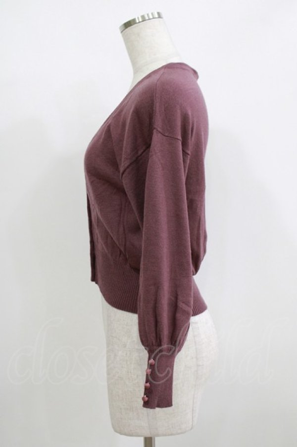 画像2: an another angelus / ボリュームスリーブVネックカーディガン Free Purple H-25-12-09-051-CA-TO-NS-ZH (2)