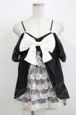 画像1: DearMyLove / レースリボントップス M ブラック H-25-12-09-053-EL-TO-NS-ZH (1)