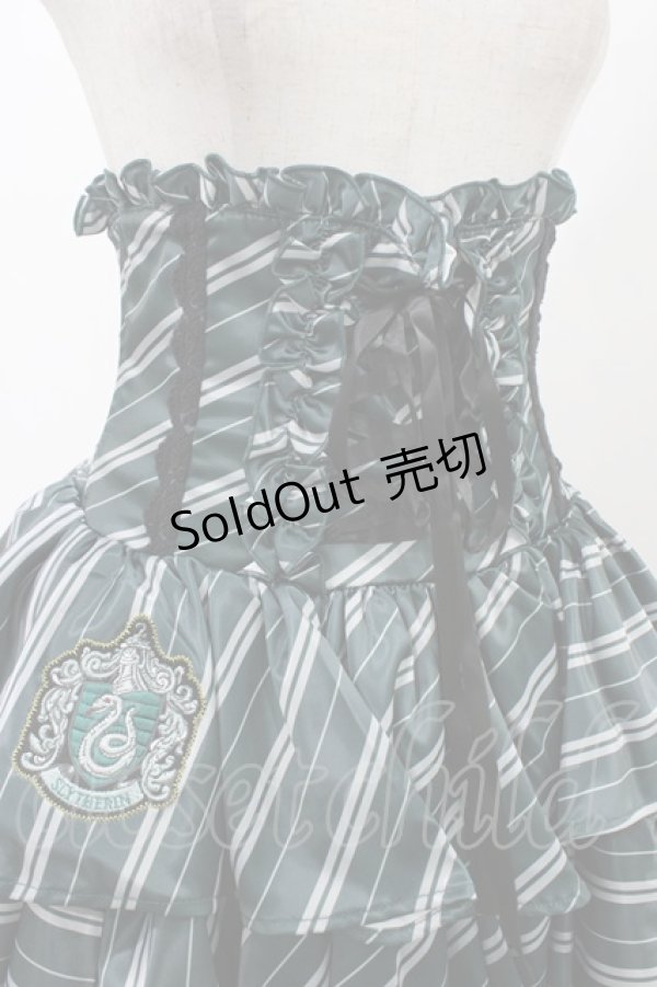 画像4: ATELIER PIERROT / ハリー・ポッター フリルコルセットスカート  スリザリン（グリーン） H-25-12-09-1032-EL-SK-KB-ZH (4)