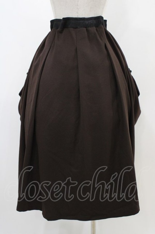 画像2: Qutie Frash / 袴ロングスカート  茶 H-25-12-09-1036-QU-SK-KB-ZH (2)