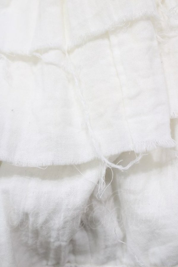 画像3: Dangerous nude / ストライプ切替ガーゼワンピース  アイボリー H-25-12-09-1038-PU-OP-KB-ZH (3)