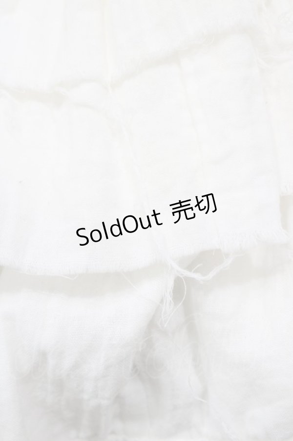 画像3: Dangerous nude / ストライプ切替ガーゼワンピース  アイボリー H-25-12-09-1038-PU-OP-KB-ZH (3)