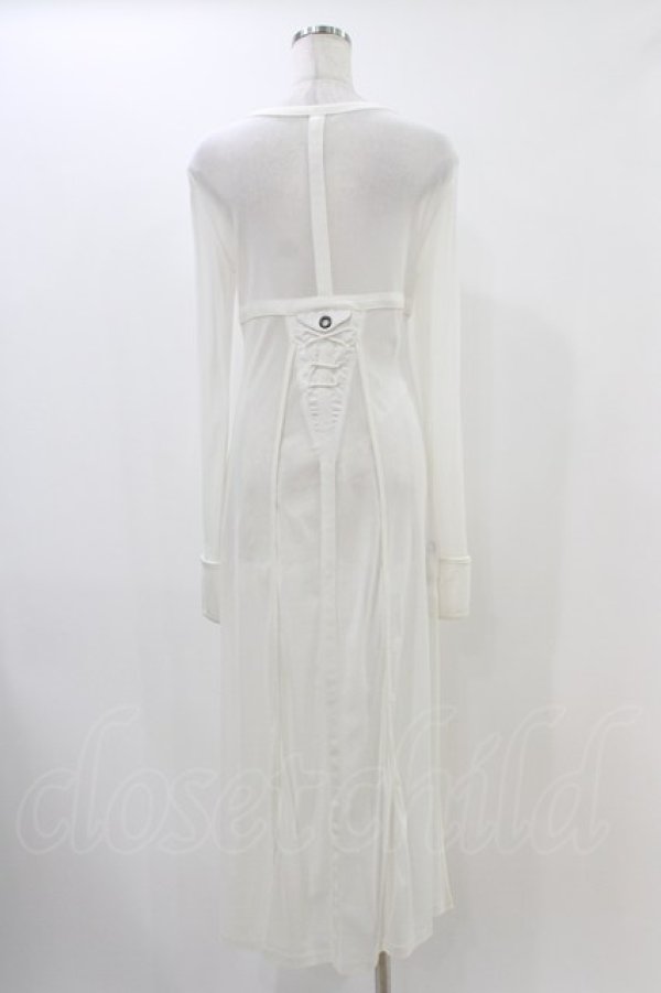 画像2: Rozen Kavalier / シアーロングカーディガン  白 H-25-12-09-1040-OO-TO-KB-ZT258 (2)