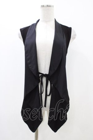 画像: Qutie Frash / バックベルトジレ  黒×赤 H-25-12-09-1043-QU-TO-KB-ZH