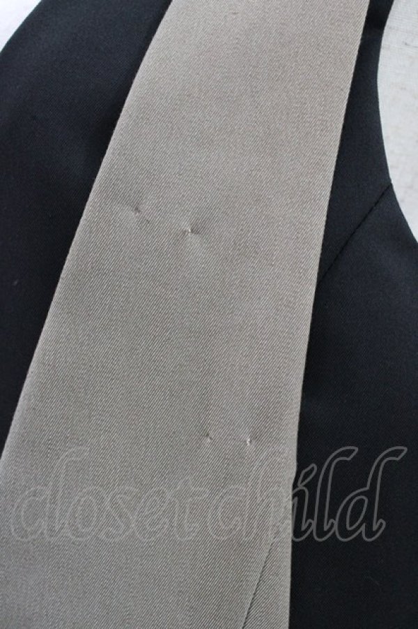 画像3: GADGET GROW / レイヤード風ベスト  黒×グレージュ H-25-12-09-1044-GO-TO-KB-ZH (3)