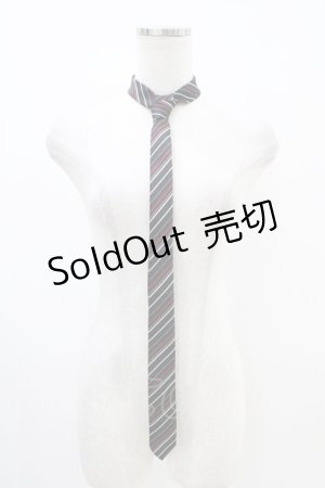 画像: PEACE NOW / レジメンタルストライプネクタイ  ブラック/レッド H-25-12-09-1010-PU-ZA-NS-ZH