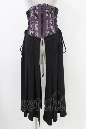 画像: Qutie Frash / ロングオーバーコルセット  黒×紫 H-25-12-09-1013-QU-ZA-KB-ZH