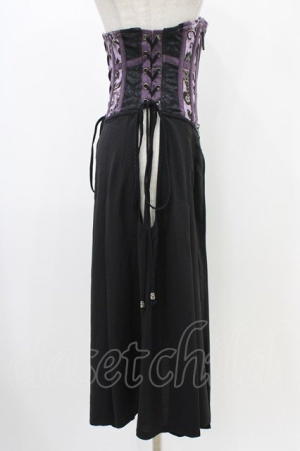 画像3: Qutie Frash / ロングオーバーコルセット  黒×紫 H-25-12-09-1013-QU-ZA-KB-ZH (3)