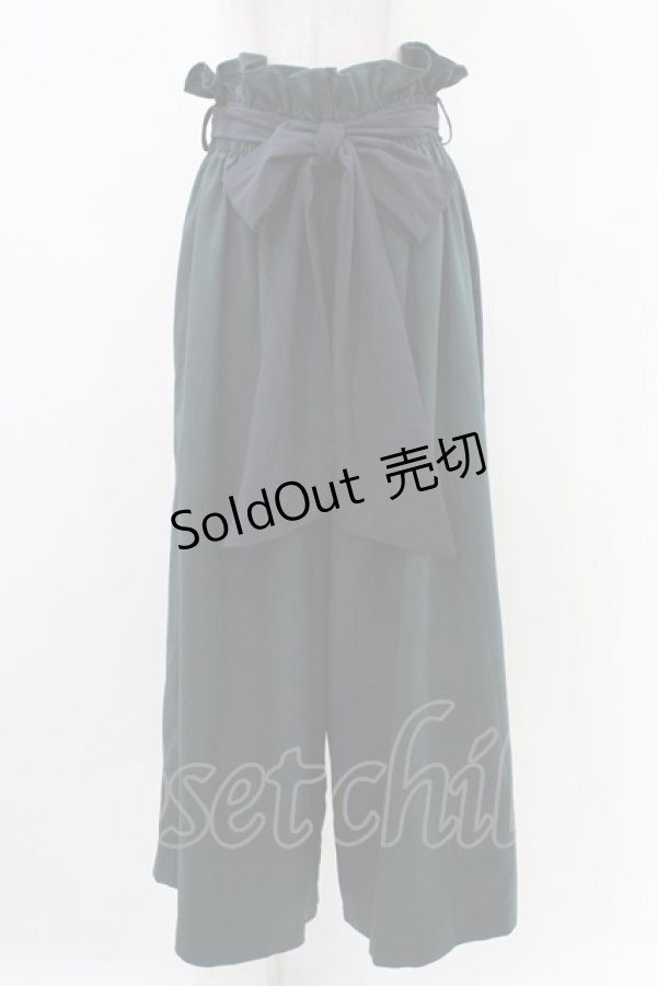 画像1: Qutie Frash / ハイウエストワイドパンツ  グリーン H-25-12-09-1016-QU-PA-KB-ZH (1)