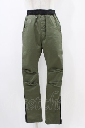 画像: Qutie Frash / サイドラインスキニーパンツ M カーキ H-25-12-09-1017-QU-PA-KB-ZH