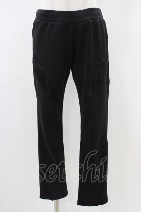 画像1: Qutie Frash / 裾ZIP切替パンツ  黒 H-25-12-09-1018-QU-PA-KB-ZH (1)