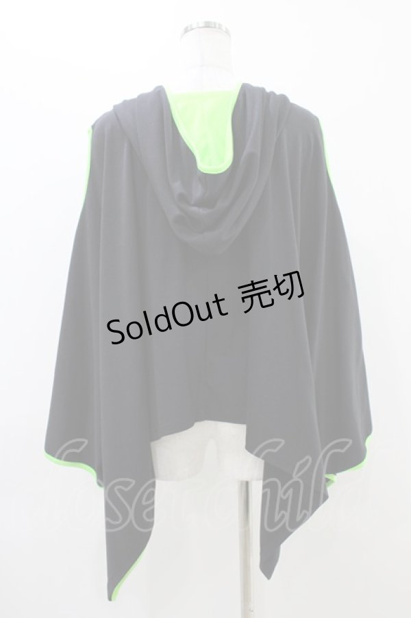 画像2: Qutie Frash / チャイナポンチョ  ネオングリーン H-25-12-09-1019-QU-JA-KB-ZH (2)