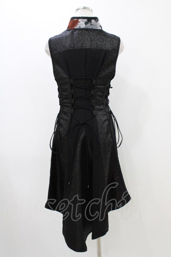 画像2: Qutie Frash / チャイナチュニック  黒×赤 H-25-12-09-1020-QU-TO-KB-ZH (2)