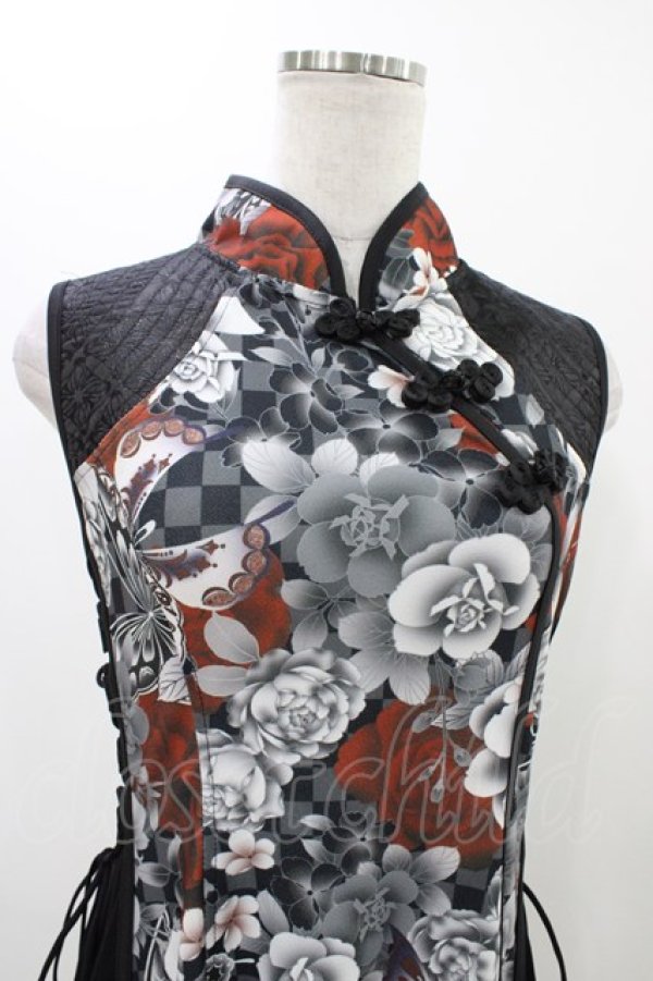 画像4: Qutie Frash / チャイナチュニック  黒×赤 H-25-12-09-1020-QU-TO-KB-ZH (4)