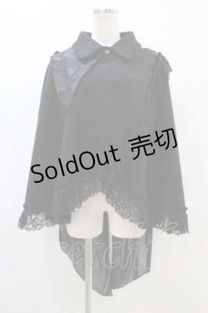画像: MR corset / 燕尾テールケープジャケット  ブラック H-25-12-09-1024-PU-JA-KB-ZH