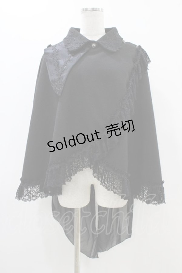 画像1: MR corset / 燕尾テールケープジャケット  ブラック H-25-12-09-1024-PU-JA-KB-ZH (1)