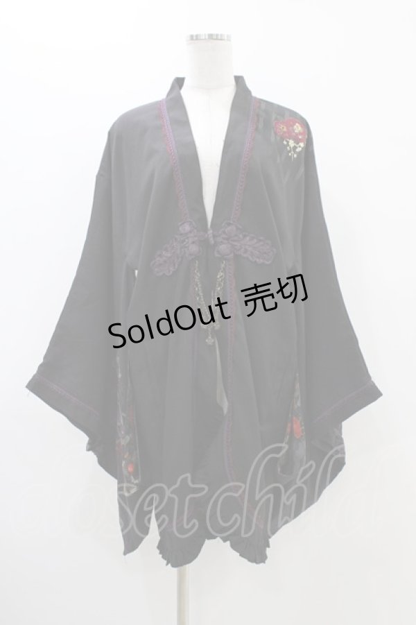 画像1: Ozz oneste / 着物風羽織  黒 H-25-12-09-1025-OO-JA-KB-ZH (1)