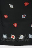 画像2: Jane Marple Dans Le Salon / Playing cardsスカーフ  ブラック H-25-12-09-1003-JM-ZA-KB-ZH (2)