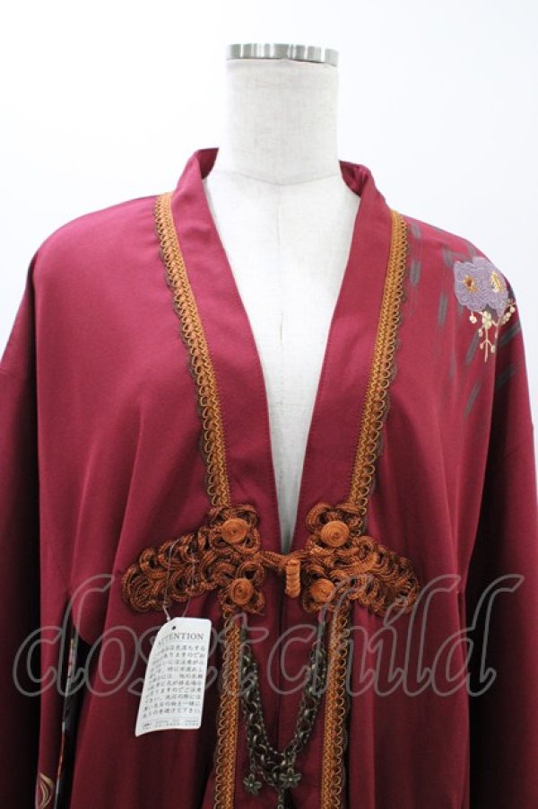 画像4: Ozz oneste / 着物風羽織  エンジ H-25-12-09-1026-OO-JA-KB-ZH (4)