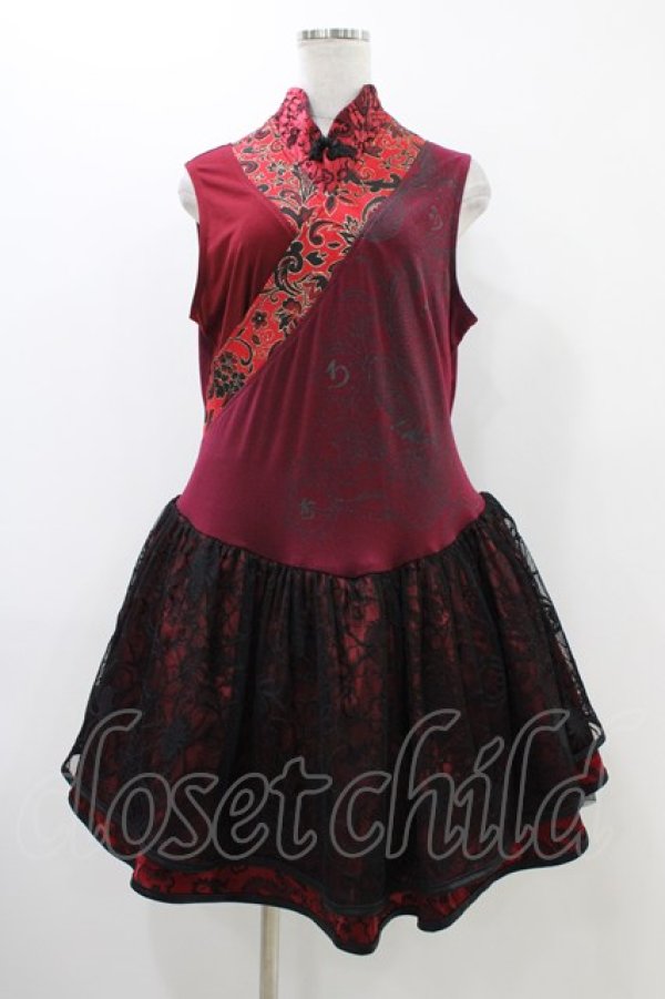 Qutie Frash / チャイナワンピース レッド H-25-12-09-1027-QU-OP-KB