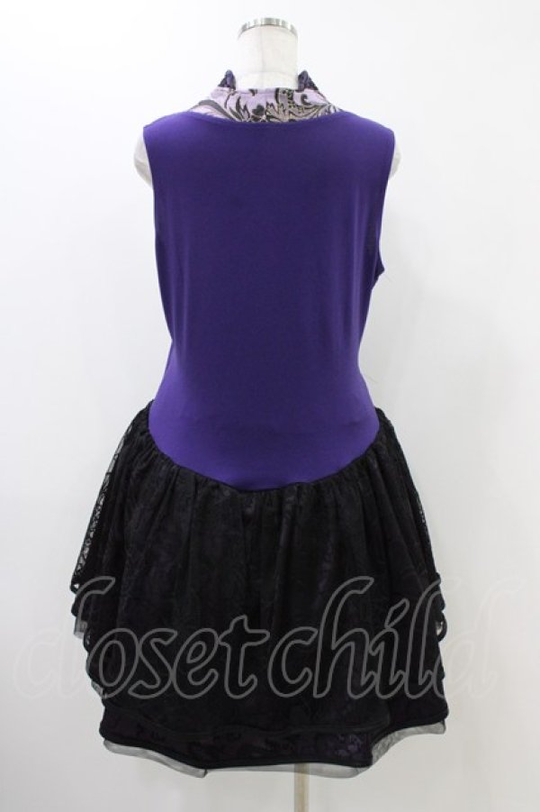 画像2: Qutie Frash / チャイナワンピース  パープル H-25-12-09-1028-QU-OP-KB-ZH (2)