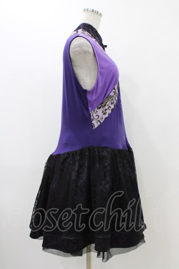 画像3: Qutie Frash / チャイナワンピース  パープル H-25-12-09-1028-QU-OP-KB-ZH (3)