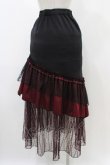 画像2: Qutie Frash / マーメイドロングスカート  黒×赤 H-25-12-09-1029-QU-SK-KB-ZH (2)