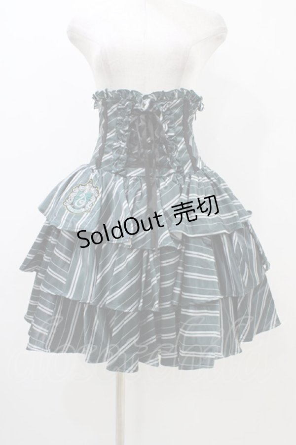 画像1: ATELIER PIERROT / ハリー・ポッター フリルコルセットスカート  スリザリン（グリーン） H-25-12-09-1032-EL-SK-KB-ZH (1)