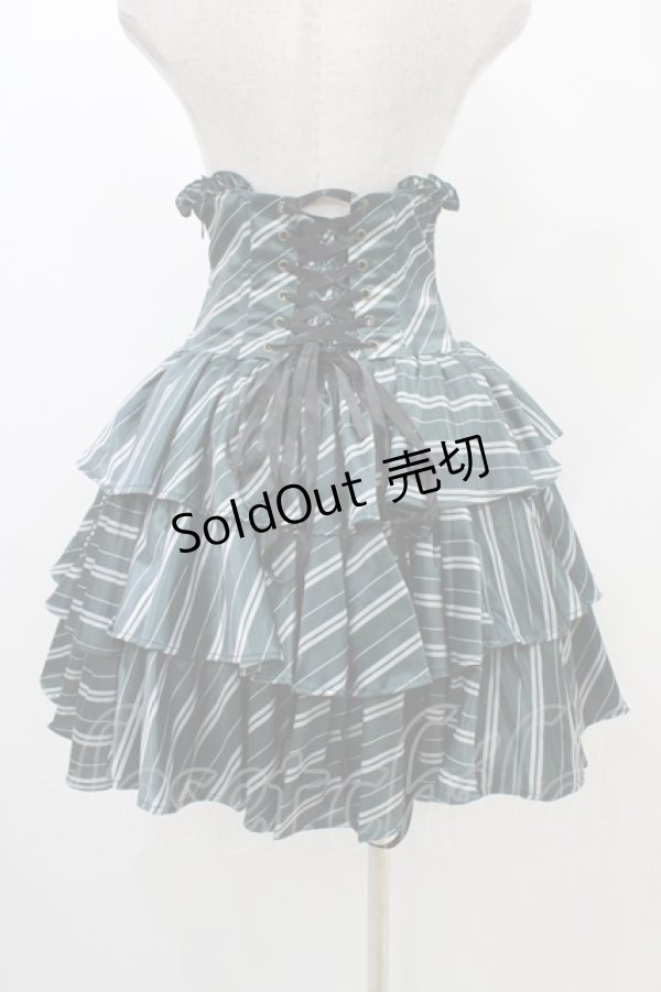 画像2: ATELIER PIERROT / ハリー・ポッター フリルコルセットスカート  スリザリン（グリーン） H-25-12-09-1032-EL-SK-KB-ZH (2)