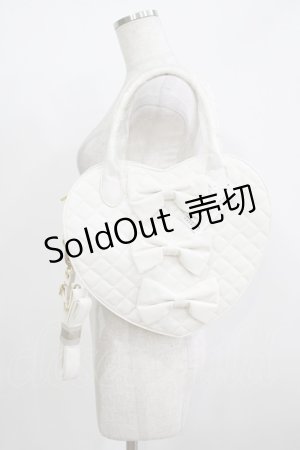 画像: DearMyLove / キルティングハートバッグ  オフホワイト H-25-12-09-057-EL-BG-NS-ZH