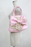 画像1: Angelic Pretty / ヒョウ柄ファーリボンボストンバッグ  ピンク H-25-12-09-058-AP-BG-NS-ZH (1)
