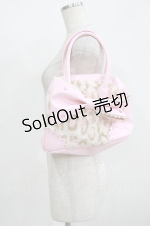 画像: Angelic Pretty / ヒョウ柄ファーリボンボストンバッグ  ピンク H-25-12-09-058-AP-BG-NS-ZH