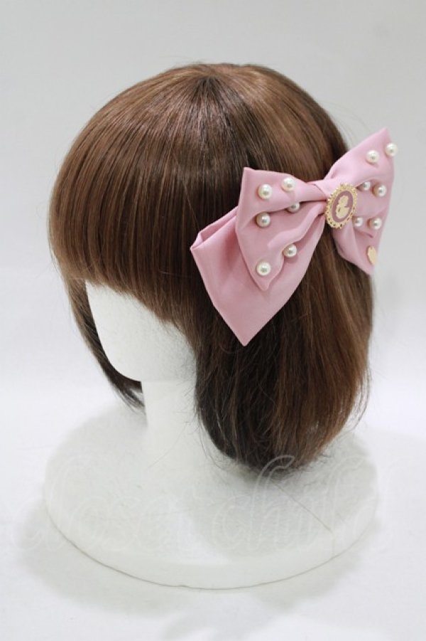 画像1: m petit by misako / AM*NIPLバレッタ  ピンク H-25-12-09-062-LO-AC-NS-ZH (1)