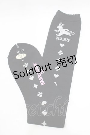 画像: BABY,THE STARS SHINE BRIGHT / トランプアリスハイソックス  ブラック H-25-12-09-066-BA-ZA-NS-ZH